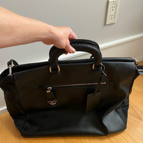 Authentic Prada Saffiano Leather and Nylon Doctor Bag, VA 0839 - Picture 2 of 7
